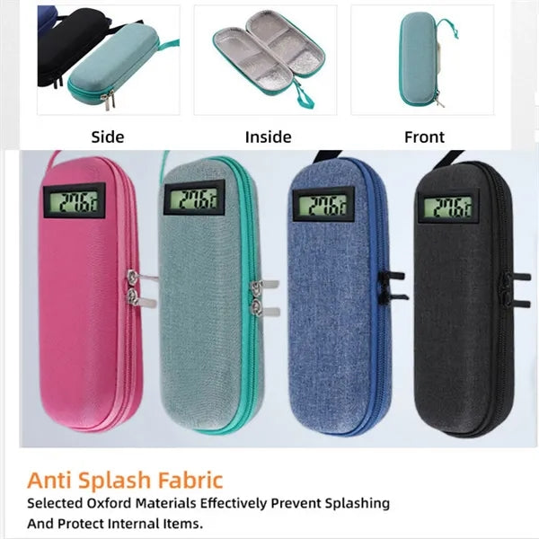 Insulin Cooler Case with Temp Display Portable EVA Bag
