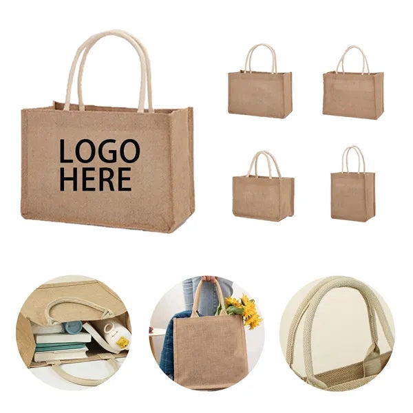 Environmental Jute Tote Handbags