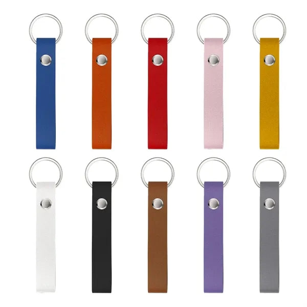 PU Leather Wristlet Keychain Car Key Fob