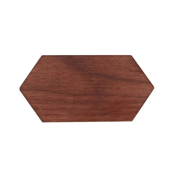 2 Slots Wooden Ring Box For Wedding W/ Clear Window