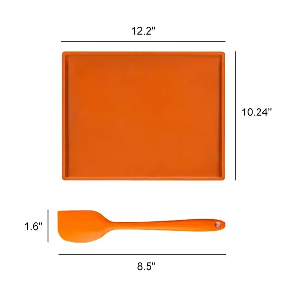 Premium Silicone Baking Mat Set with Spatula
