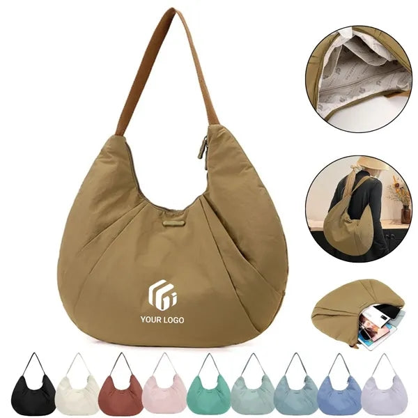 Versatile waterproof nylon daily commute travel shoulder bag