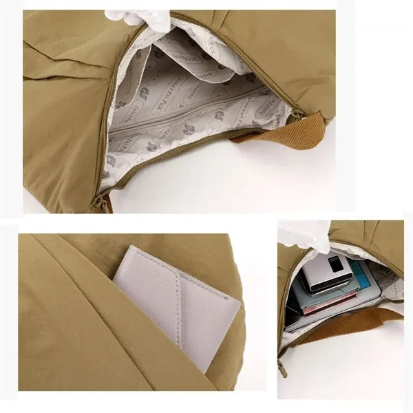 Versatile waterproof nylon daily commute travel shoulder bag