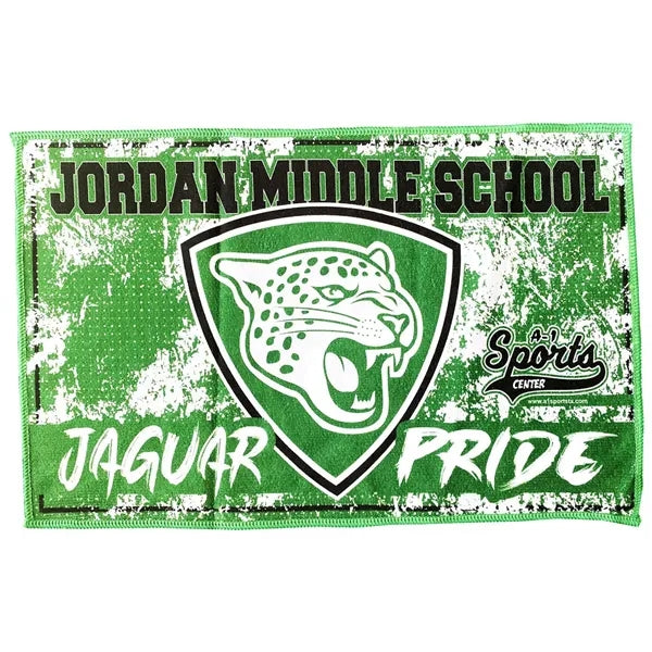 11" x 18" Sublimated Serged Hem Microfiber Rally Towel