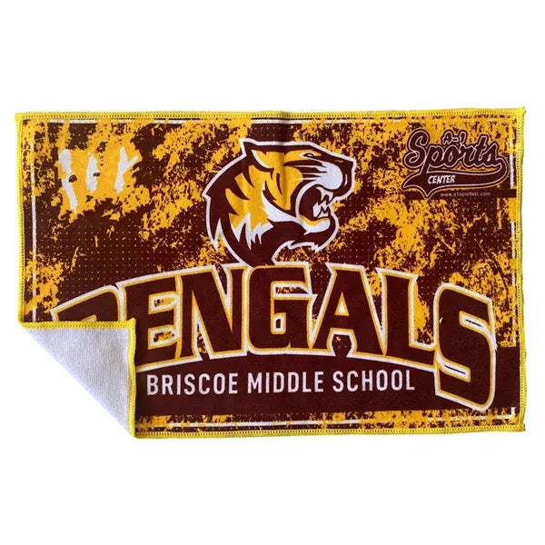 11" x 18" Sublimated Serged Hem Microfiber Rally Towel