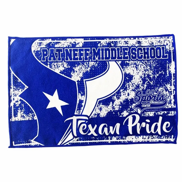 11" x 18" Sublimated Serged Hem Microfiber Rally Towel