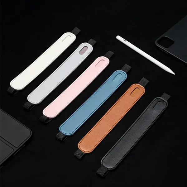 Portable pencil holder stylus pen sleeve with elastic band