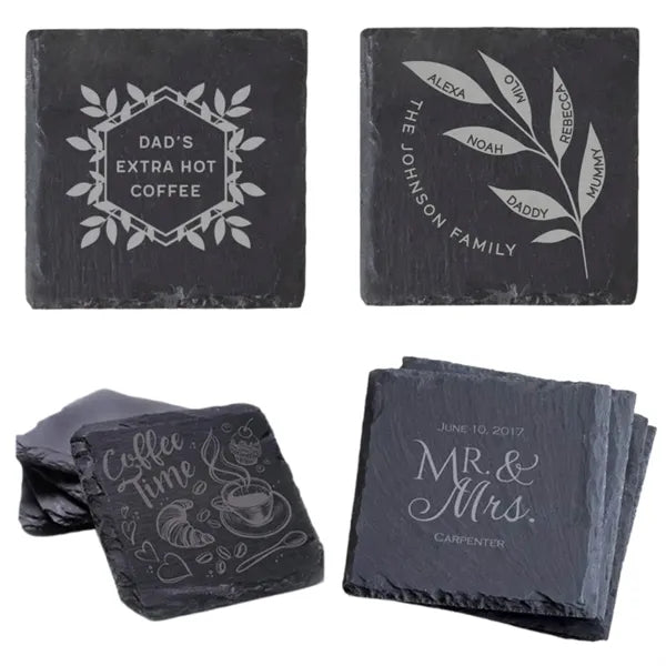 Square Natural Slate Coaster