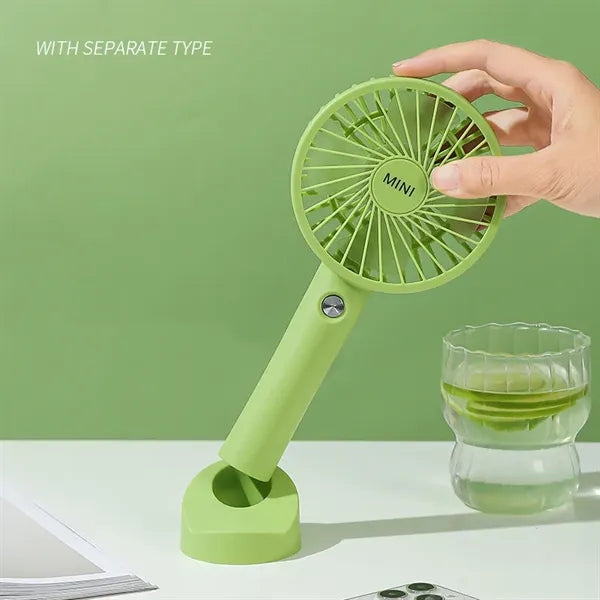 3 Speed Rechargeable Mini Portable Fan with phone stand
