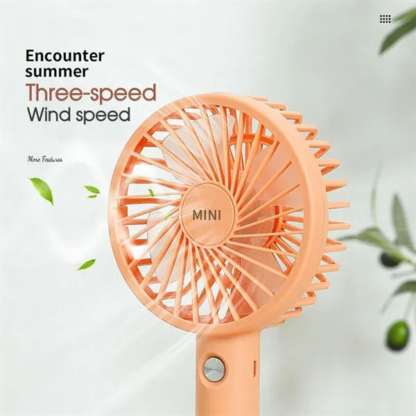 3 Speed Rechargeable Mini Portable Fan with phone stand