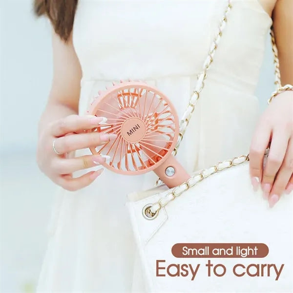 3 Speed Rechargeable Mini Portable Fan with phone stand