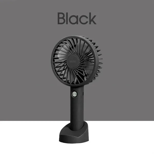 3 Speed Rechargeable Mini Portable Fan with phone stand