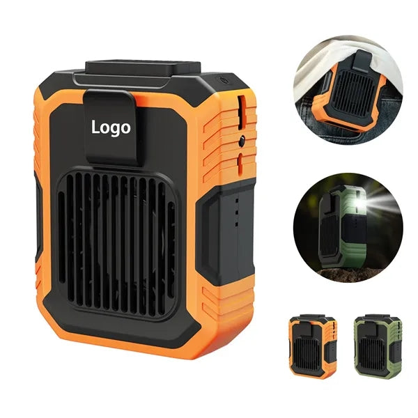 Wearable Clip-On Waist Fan with LED light