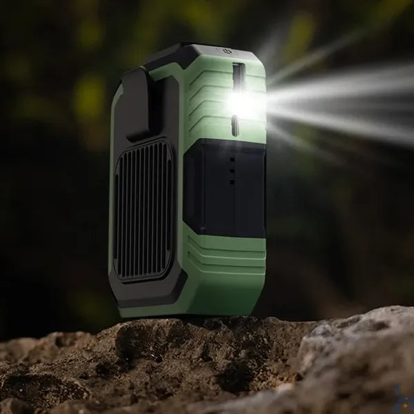 Wearable Clip-On Waist Fan with LED light