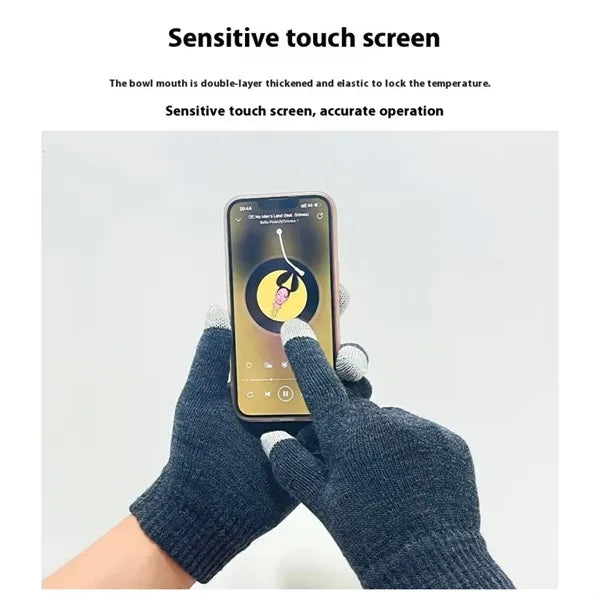 Winter Touch Screen Soft Warm Fleece Knit Texting Gloves