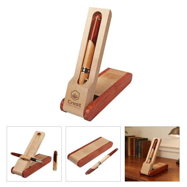 Premium Wooden Ballpoint Pen Gift Set With Display Box