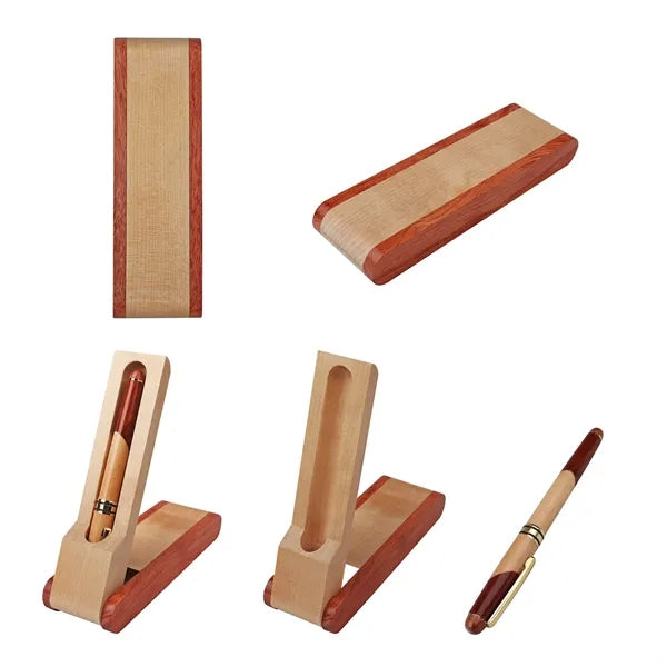 Premium Wooden Ballpoint Pen Gift Set With Display Box