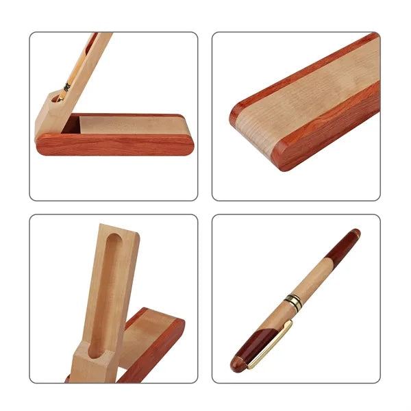 Premium Wooden Ballpoint Pen Gift Set With Display Box