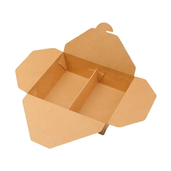 32 oz Disposable Kraft Double Compartment Takeout Box