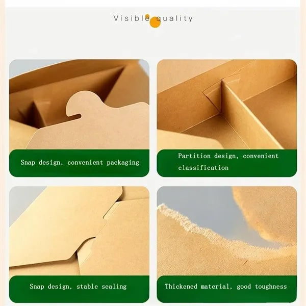 32 oz Disposable Kraft Double Compartment Takeout Box