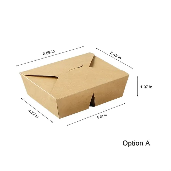 32 oz Disposable Kraft Double Compartment Takeout Box