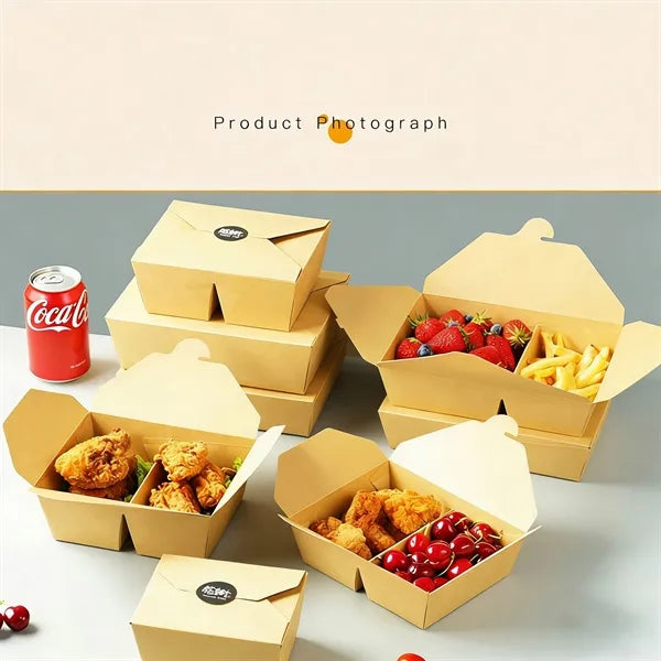 32 oz Disposable Kraft Double Compartment Takeout Box