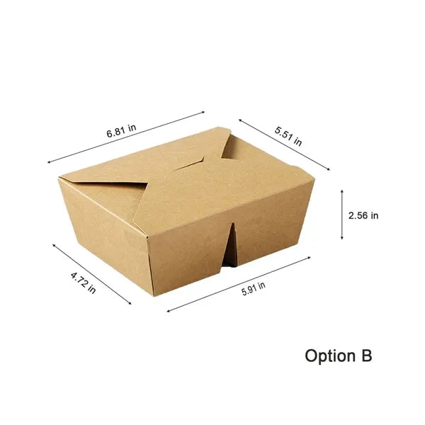32 oz Disposable Kraft Double Compartment Takeout Box