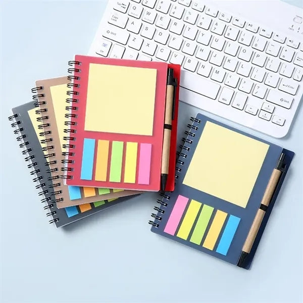 Spiral Journal with Sticky Notes & Pen