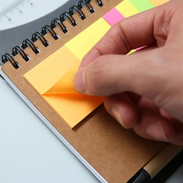 Spiral Journal with Sticky Notes & Pen