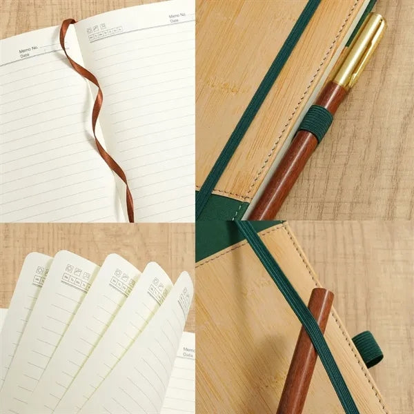 Durable school office eco-friendly PU leather notebook