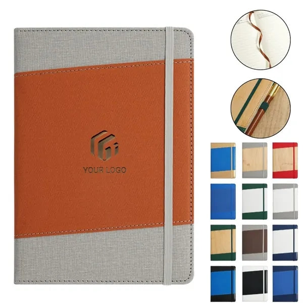 Durable school office eco-friendly PU leather notebook