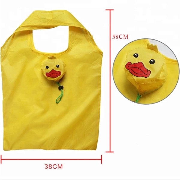 Yellow Duck Shape Folding Shopping Bag