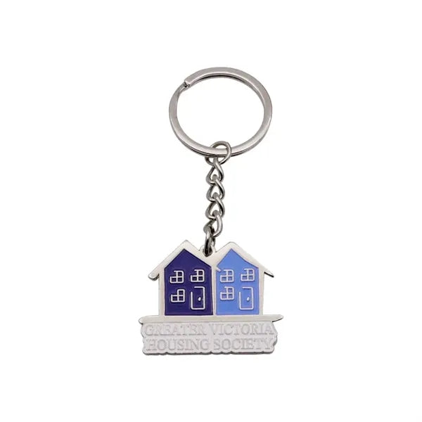 Printed logo baseball club commemorative keychain