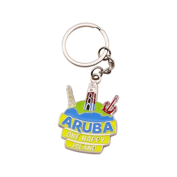 Printed logo baseball club commemorative keychain
