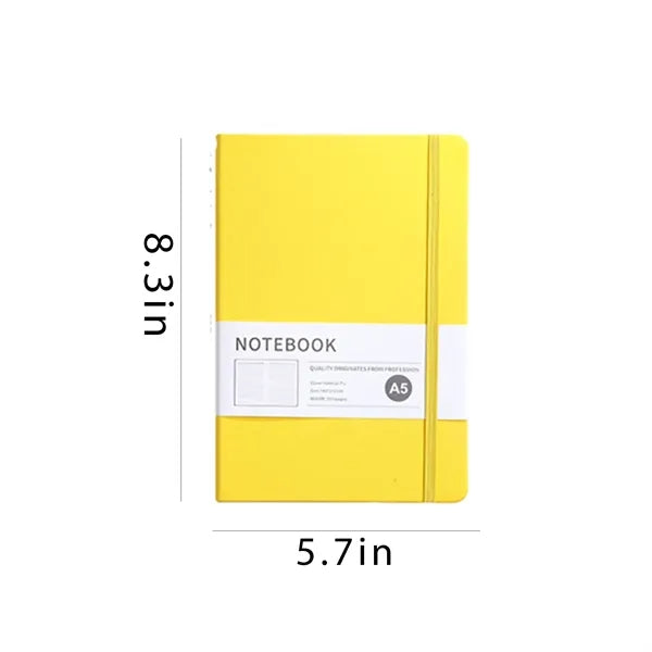 A5 PU Leather Thick Notebook with Elastic Closure