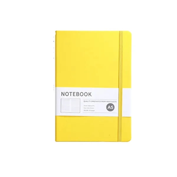 A5 PU Leather Thick Notebook with Elastic Closure