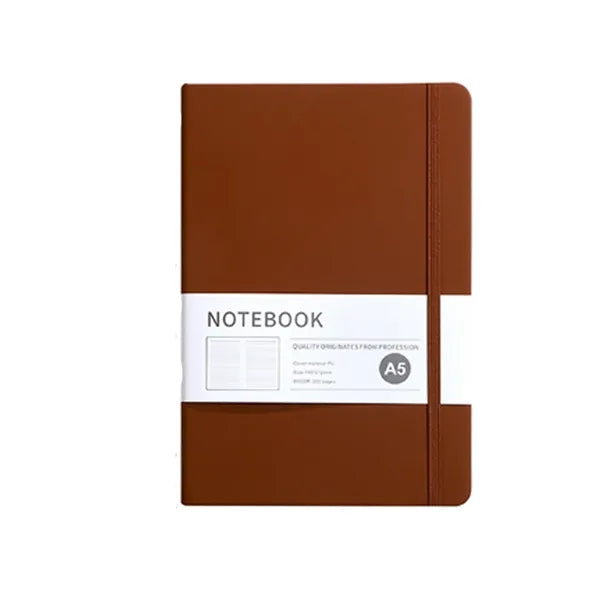 A5 PU Leather Thick Notebook with Elastic Closure