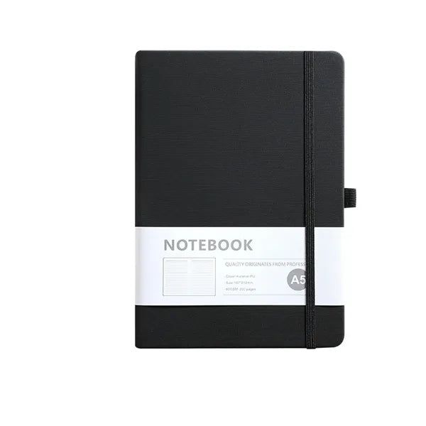 A5 PU Leather Thick Notebook with Elastic Closure