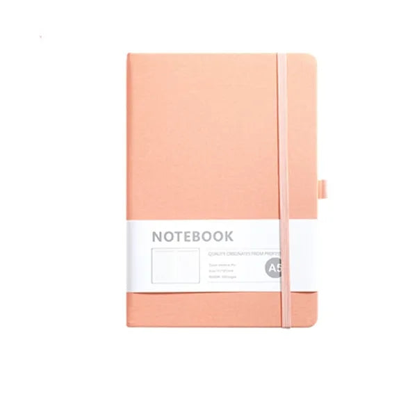 A5 PU Leather Thick Notebook with Elastic Closure