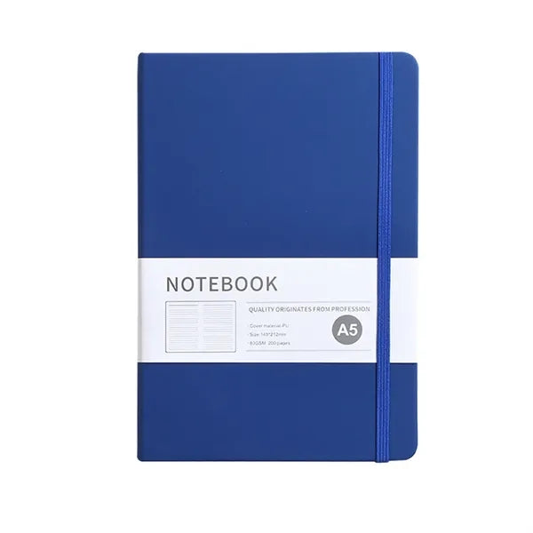 A5 PU Leather Thick Notebook with Elastic Closure