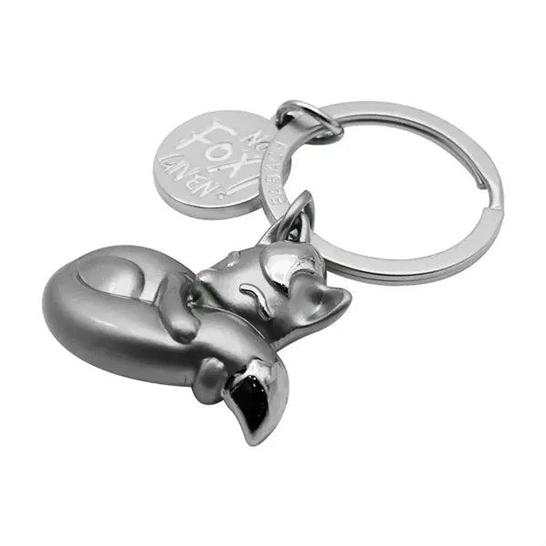 Silver-plated metal 3D car F1 racing keychain pendant