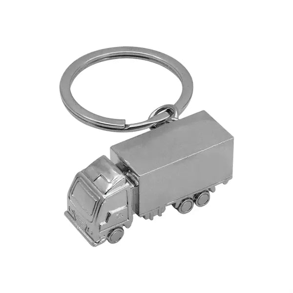 Silver-plated metal 3D car F1 racing keychain pendant