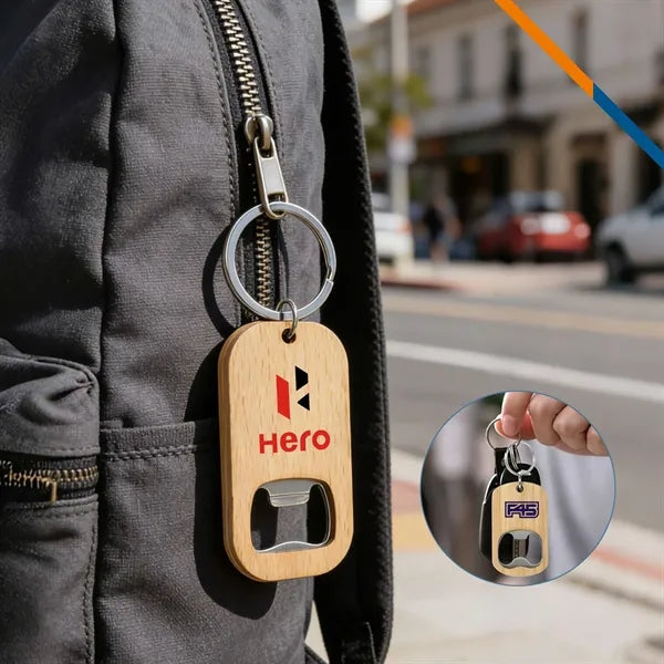 DrinkLift Wood Keychain Bottle Opener