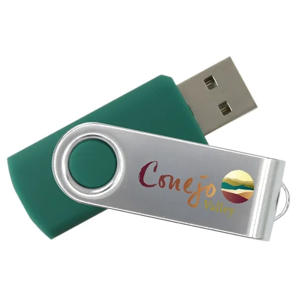 Silver Swivel USB Flash Drive 4GB