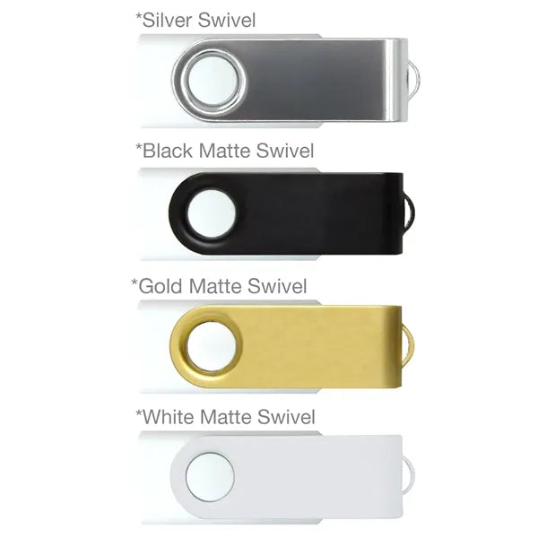 Silver Swivel USB Flash Drive 4GB