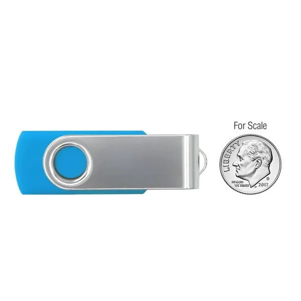 Silver Swivel USB Flash Drive 4GB