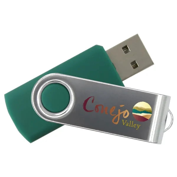 Silver Swivel USB Flash Drive 4GB