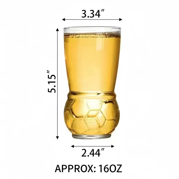 16oz Soccer Craft Beer Glass