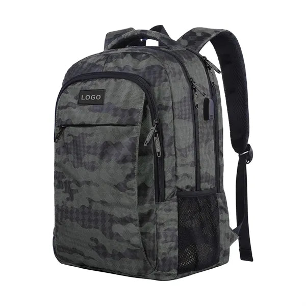 Multi-Pocket Commuter Backpack With USB Port
