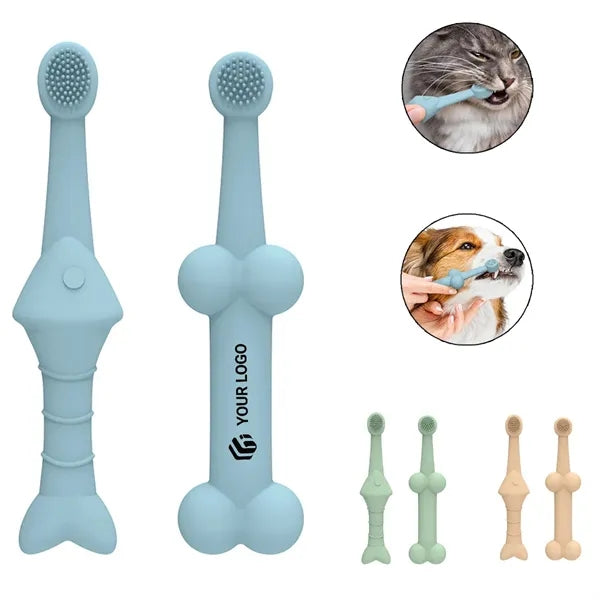 Safe Healthy Durable Soft Cat Dog Pet Silicone Toothbrush